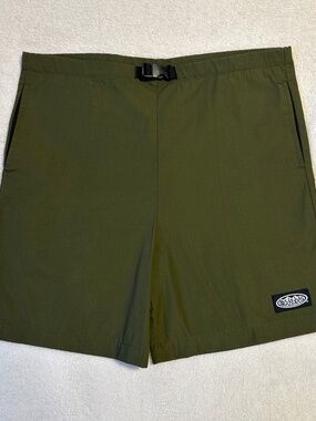 Vintage 90s Modrobes Utility Shorts Small Green Gorpcore Skater Y2K Streetwear
